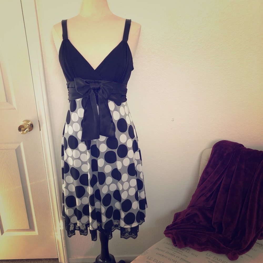 Adorable black and Polka Dot dress